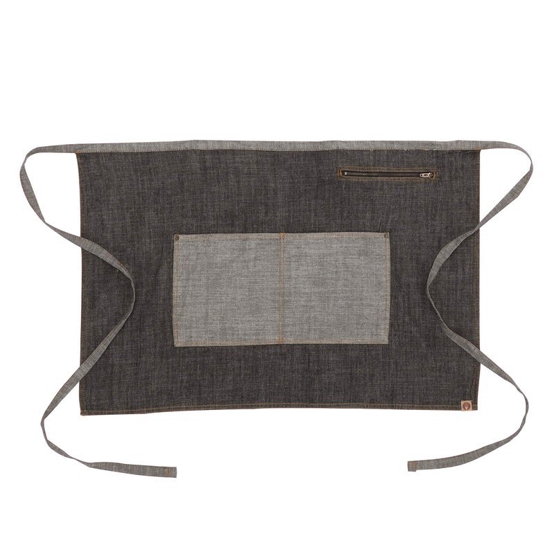 Chef Works Unisex Manhattan Half Bistro Apron, Black, One Size - Image 2